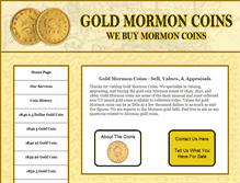 Tablet Screenshot of goldmormoncoins.com
